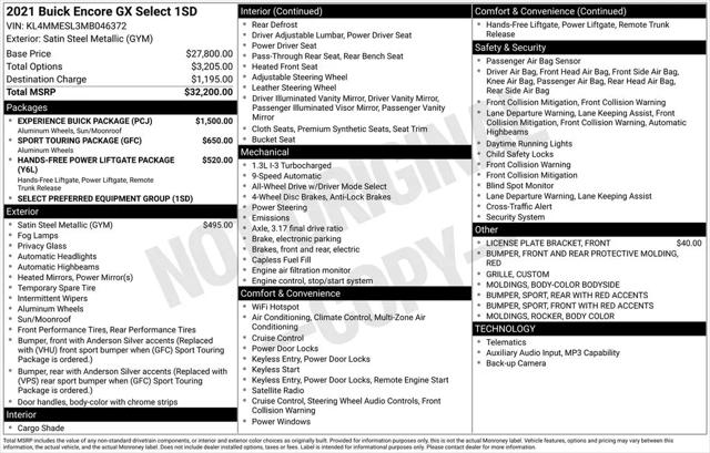 2021 Buick Encore GX AWD Select