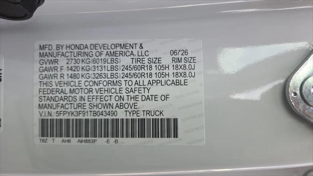 2026 Honda Ridgeline Black Edition Two-Tone