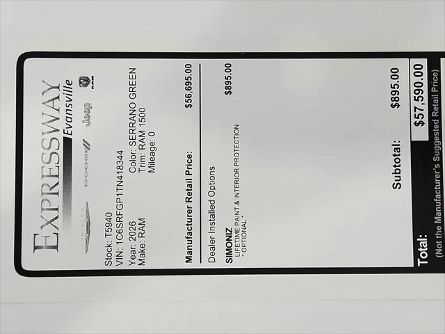 2026 Ram 1500 Express Crew Cab 4x4 57 Box