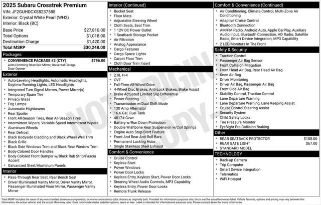 2025 Subaru Crosstrek Premium 2025 Subaru Crosstrek Premium