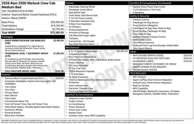2026 Ram 2500 Warlock Crew Cab 4x4 64 Box