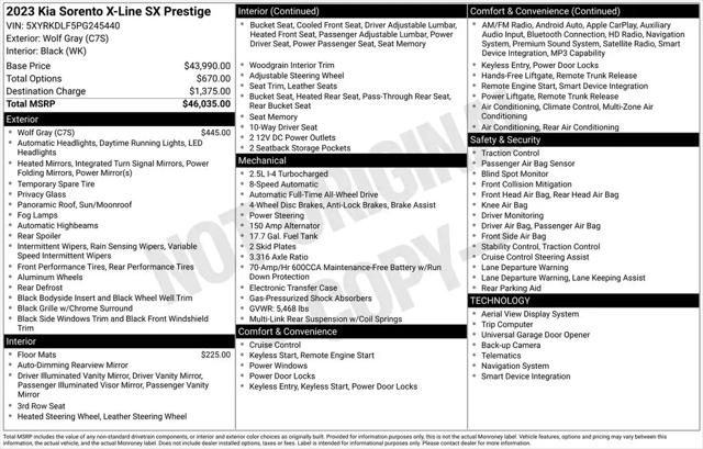 2023 Kia Sorento X-Line SX Prestige for sale in Fort Worth, TX