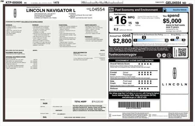2016 Lincoln Navigator L Select 2016 Lincoln Navigator L Select
