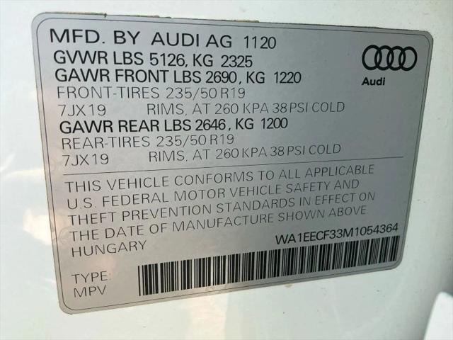 2021 Audi Q3 Premium Plus 45 TFSI S line quattro Tiptronic