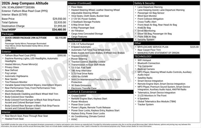2026 Jeep Compass Latitude Altitude