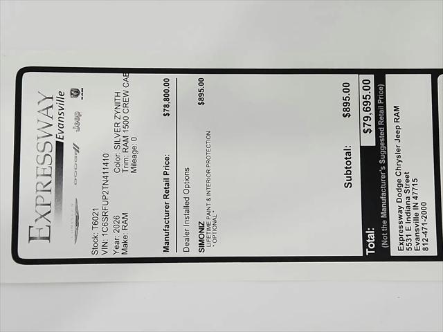 2026 Ram 1500 RHO Crew Cab 4x4 57 Box