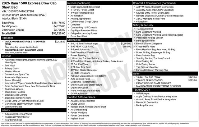 2026 Ram 1500 Express Crew Cab 4x4 57 Box