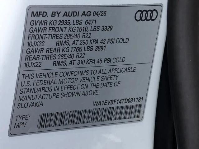 2026 Audi Q8 Premium Plus 55 TFSI quattro Tiptronic