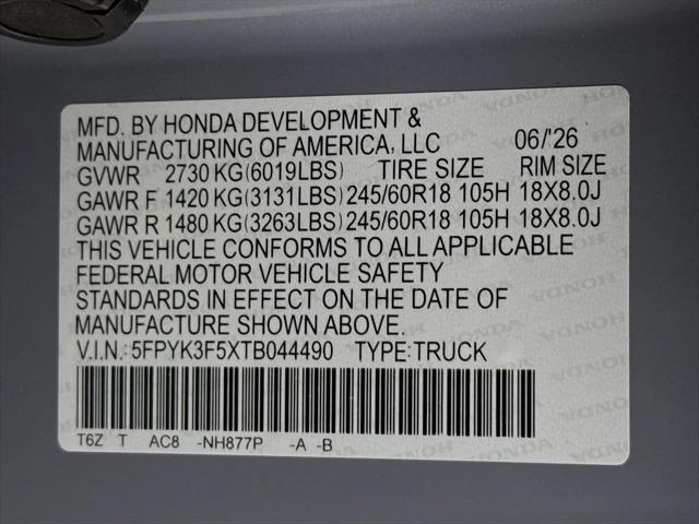 2026 Honda Ridgeline RTL
