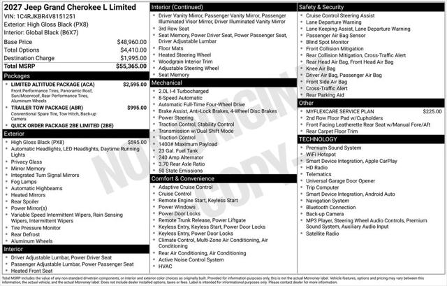 2027 Jeep Grand Cherokee L Limited 2027 Jeep Grand Cherokee L Limited