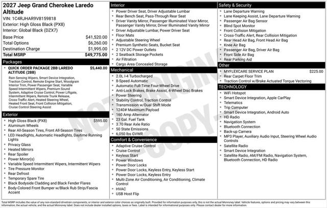 2027 Jeep Grand Cherokee Laredo Altitude