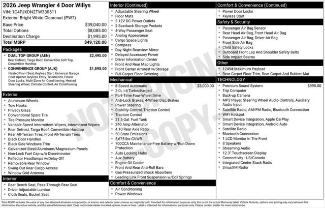 2026 Jeep Wrangler 4-Door Willys 41