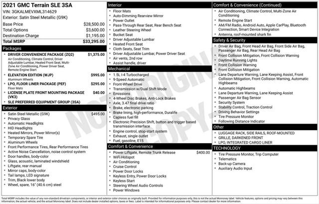 2021 GMC Terrain FWD SLE