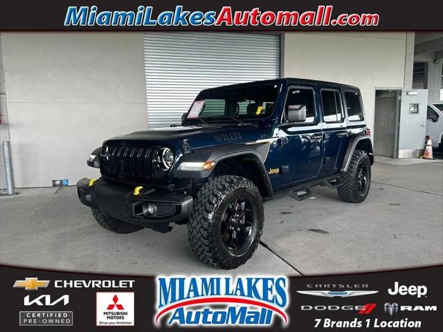 2025 Jeep Wrangler 4-Door Willys 4x4 for sale in Miami Lakes, FL