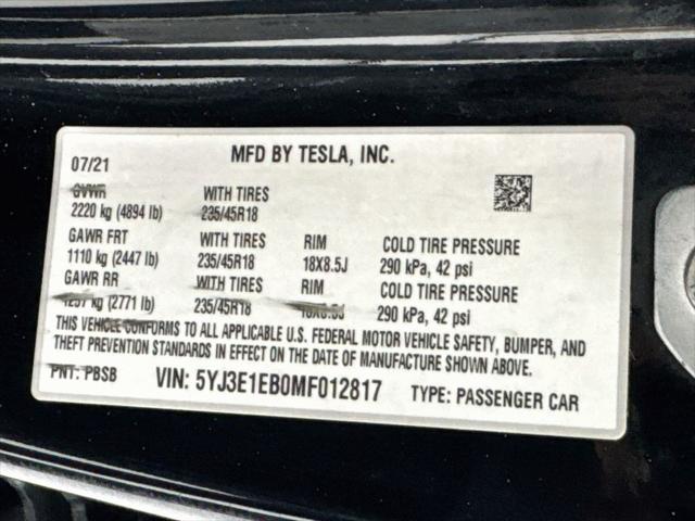 2021 Tesla Model 3 Long Range Dual Motor All-Wheel Drive
