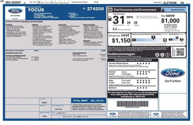 2018 Ford Focus SE for sale in Cincinnati, OH