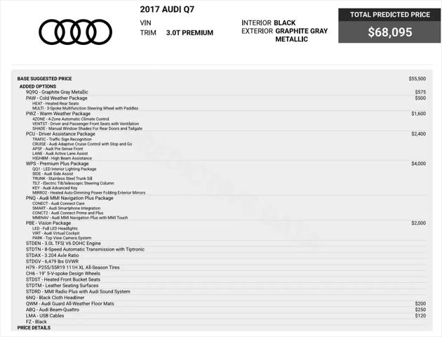 2017 Audi Q7 3.0T Premium