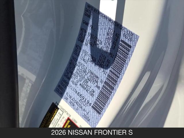 2026 Nissan Frontier King Cab S 4x2