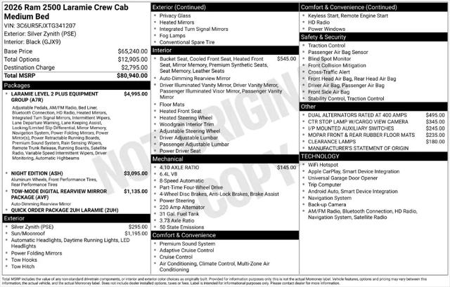 2026 Ram 2500 Laramie Crew Cab 4x4 64 Box