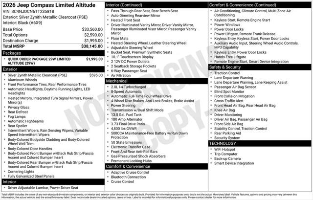 2026 Jeep Compass Limited Altitude