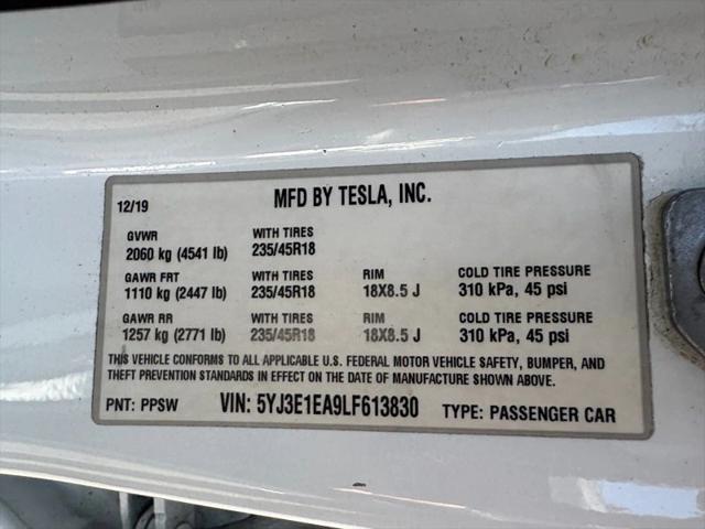 2020 Tesla Model 3 Standard Range Plus Rear-Wheel Drive