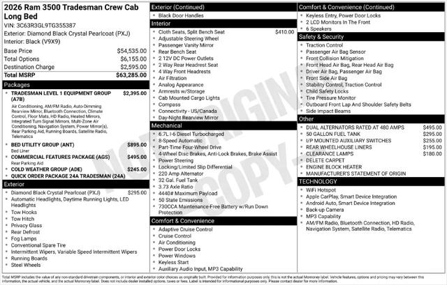 2026 Ram 3500 Tradesman Crew Cab 4x4 8 Box