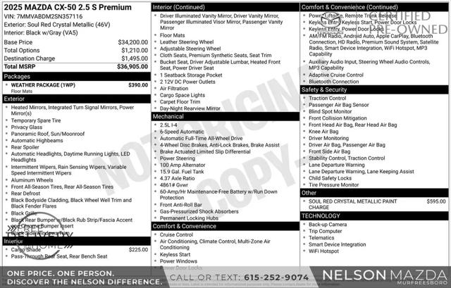 2025 Mazda CX-50 2.5 S Premium Package