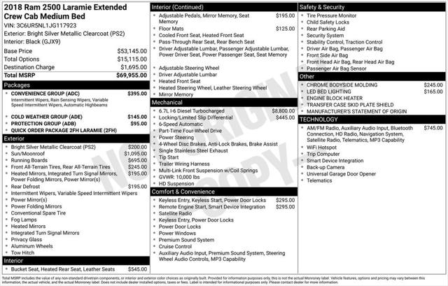 2018 Ram 2500 Laramie Mega Cab 4x4 64 Box