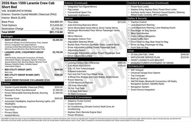 2026 Ram 1500 Laramie Crew Cab 4x4 5'7" Box