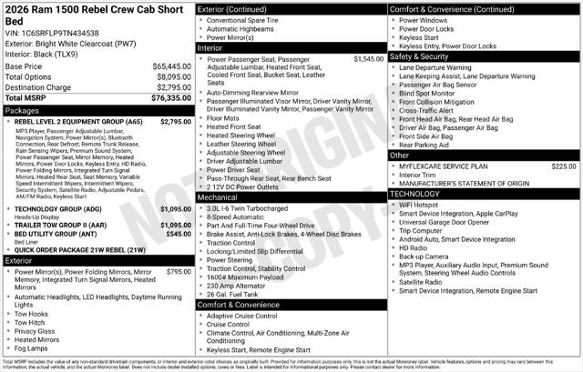 2026 Ram 1500 Rebel Crew Cab 4x4 57 Box