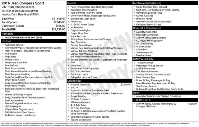 2016 Jeep Compass Sport
