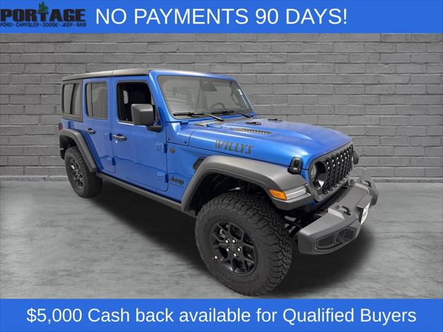 2026 Jeep Wrangler 4-Door Willys 4x4 for sale in Portage, WI