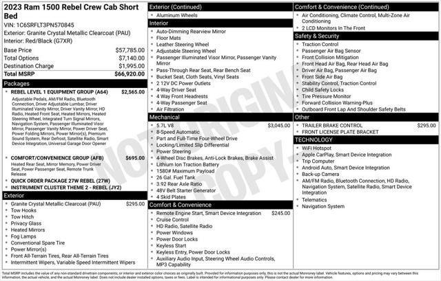 2023 Ram 1500 Rebel Crew Cab 4x4 57 Box