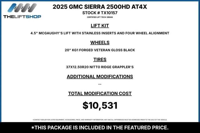 2025 GMC Sierra 2500HD 4WD Crew Cab Standard Bed AT4X for sale in Baytown, TX