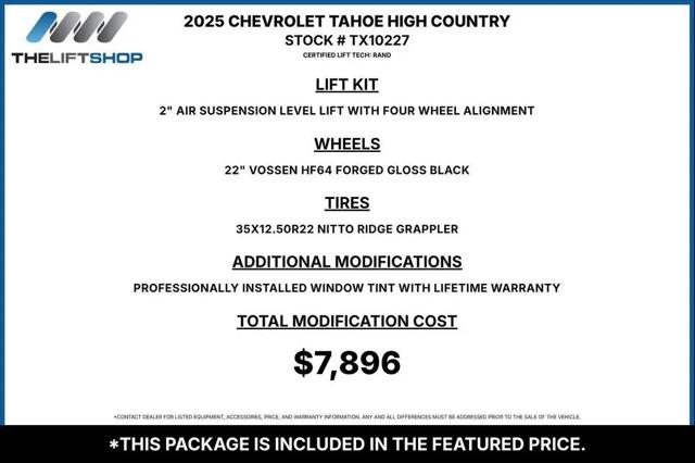 2025 Chevrolet Tahoe 4WD High Country for sale in Franklin, TN