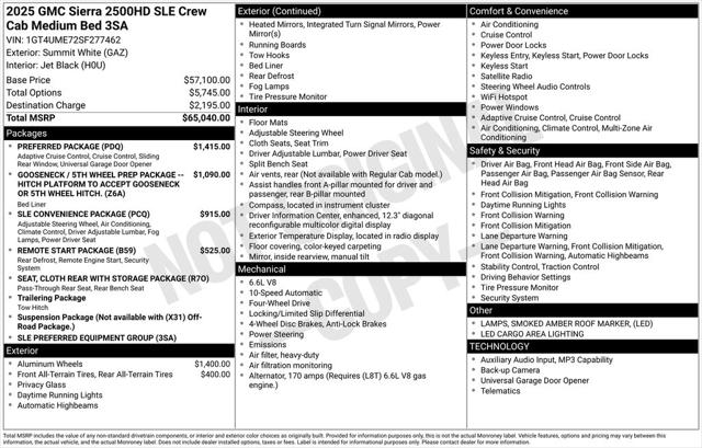 Used 2025 GMC Sierra 2500HD 4WD Crew Cab Standard Bed SLE For Sale in Muscle Shoals, AL