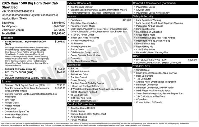 2026 Ram 1500 Big Horn Crew Cab 4x2 57 Box