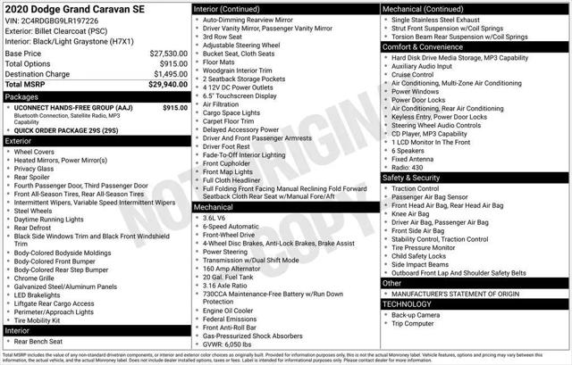 2020 Dodge Grand Caravan SE for sale in Cincinnati, OH