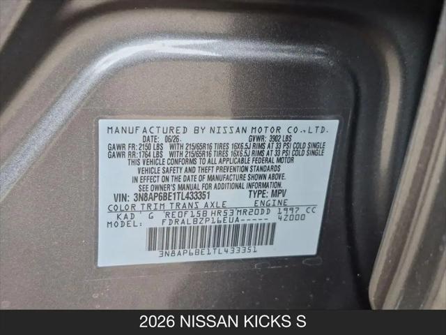 2026 Nissan Kicks S