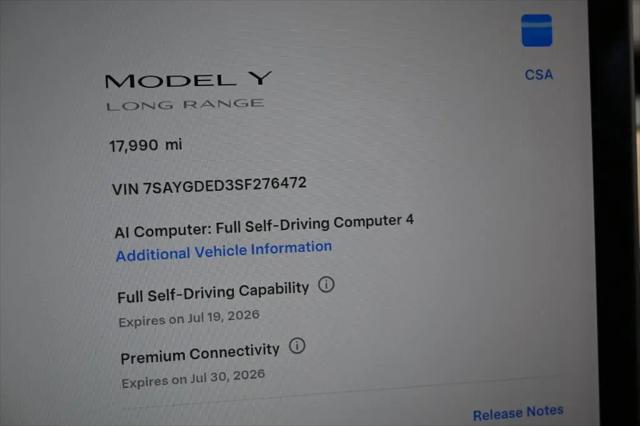 2025 Tesla Model Y Long Range Dual Motor Rear-Wheel Drive