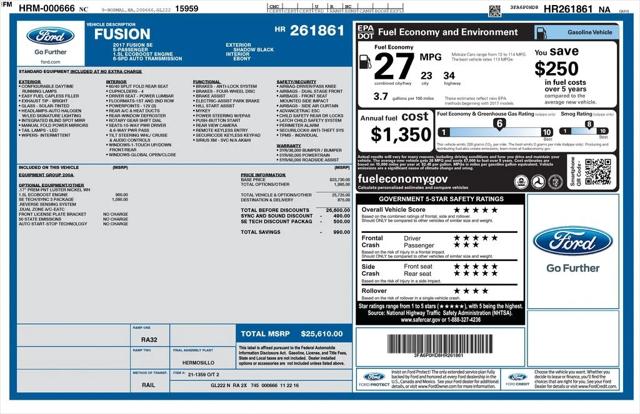 2017 Ford Fusion SE 2017 Ford Fusion SE