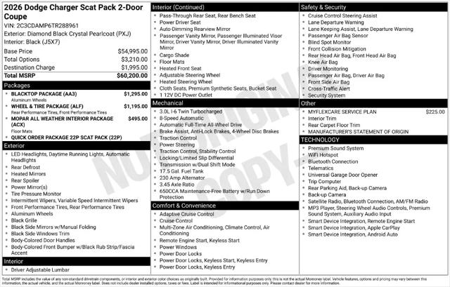 2026 Dodge Charger Scat Pack 2-Door AWD