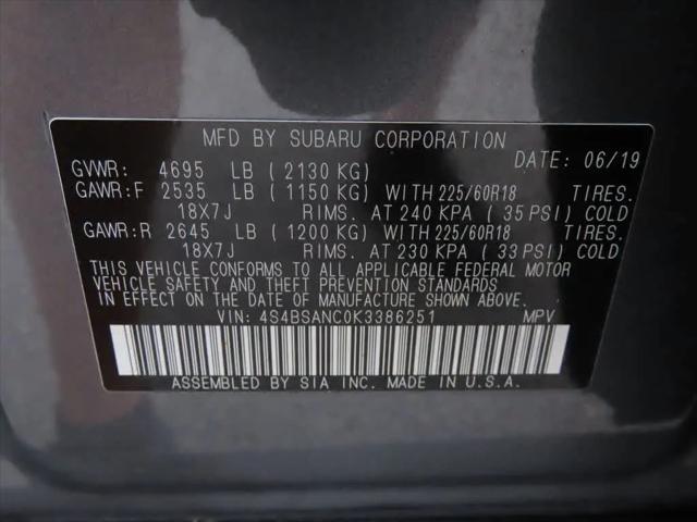 2019 Subaru Outback 2.5i Limited