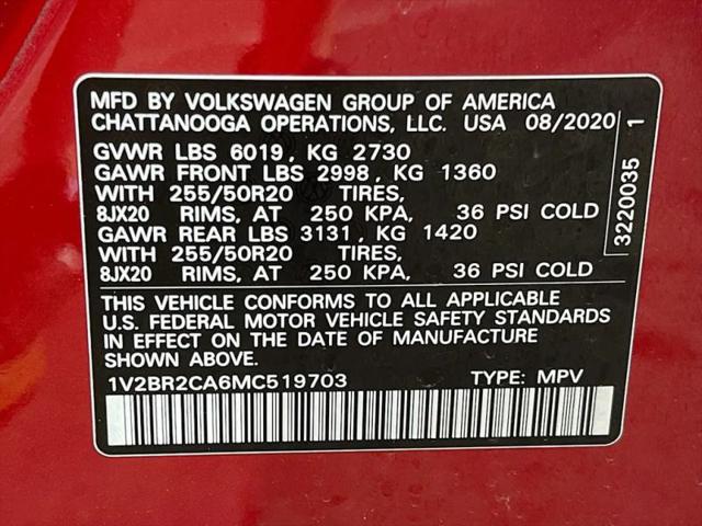 2021 Volkswagen Atlas 3.6L V6 SEL
