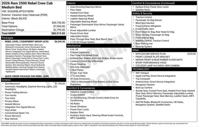 2026 Ram 2500 Power Wagon Rebel Crew Cab 4x4 64 Box