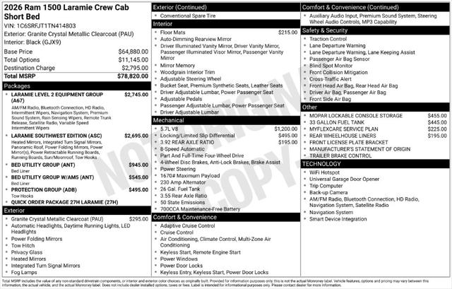 2026 Ram 1500 Laramie Crew Cab 4x4 57 Box