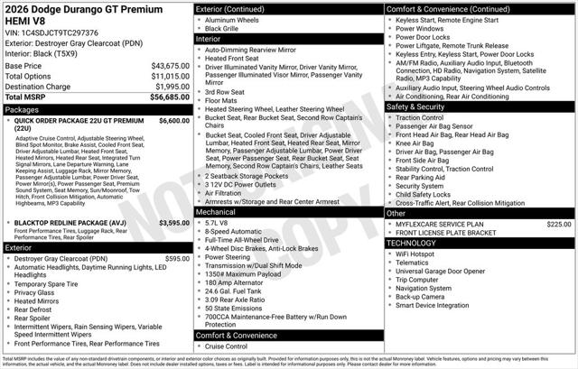 2026 Dodge Durango GT Premium AWD HEMI V8