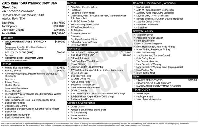 2025 Ram 1500 Warlock Crew Cab 4x4 57 Box