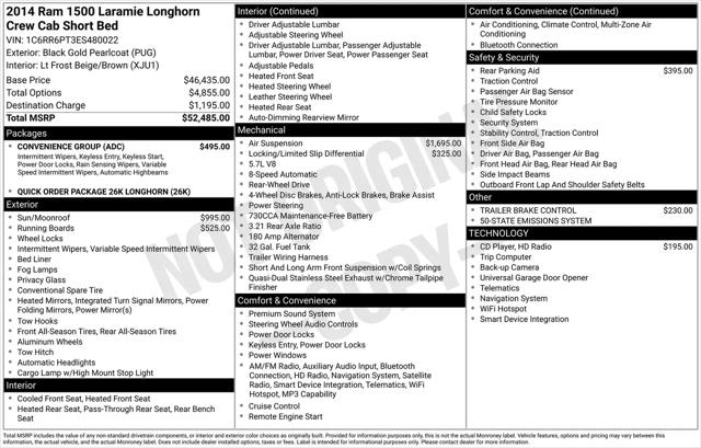 2014 Ram 1500 Longhorn for sale in Manvel, TX