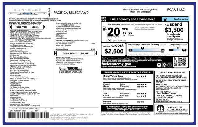 2025 Chrysler Pacifica Select